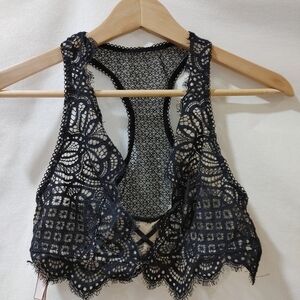 Victoria's Secret‎ Dream Angels Eyelash Lace Bralette Racerback Black Small S